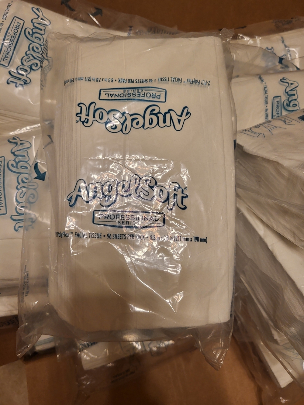 Lot Of 12 Angel Soft Facial Tissue Pack Polyflex 2 Ply 96 Sheets Facial Tissue